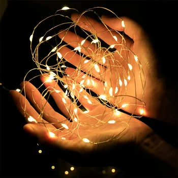 10M 100LED Víla Svetlo LED Medený Drôt String Svetlá Vonkajšie Garland Svadobné Svetlo pre Domáce Vianočné Záhrada Dovolenku Dekorácie