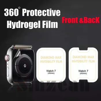 2-6 Sady 360 Ochranné Hydrogel Fólia pre Apple Hodinky S8 49 mm S7 45mm 41mm 38mm 42mm 40 mm 44 mm Späť Film pre iwatch 7 6 5 4 3 2