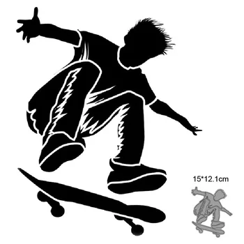 2022 Nový Príchod Skateboard Chlapec Rám Rezanie Kovov Zomrie Pre Scrapbooking DIY Karty, Prepisovací Papier, Plavidlá, Ručné Album
