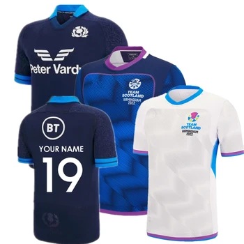 2023 Škótsko Mens Domov Rugby Tričko, Krátky Rukáv, Námornícka rugby jersey veľké veľkosti 4xl 5xl