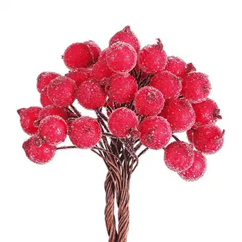 40Pcs Mini Vianočný Matné Umelé Berry DIY Vianočný Stromček Svadobné Dekoračné Umelé Kvety, Plody, Zväzok Domova