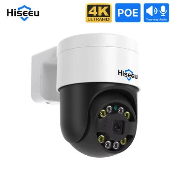 4K 8MP 2K 4MP PoE PTZ IP CCTV Kamery kamerový Bezpečnostný Vonkajšie 5x Digitálny Zoom, Audio Ulici ONVIF Farbu Hiseeu NVR