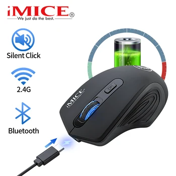 Bezdrôtová Myš Bluetooth Myš Bezdrôtová Nabíjateľná Mouses pre Prenosné Herné Myši, Ergonomický Tichý Usb Hráč Mause Počítač PC