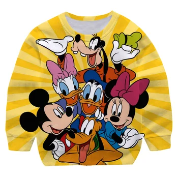 Detské Jarné&Jeseň Fashion Tlač Dievčatá Mickey Mouse Mikina Top Girls Mickey Mikina Deti Bežné Dospievajúci Chlapci Oblečení