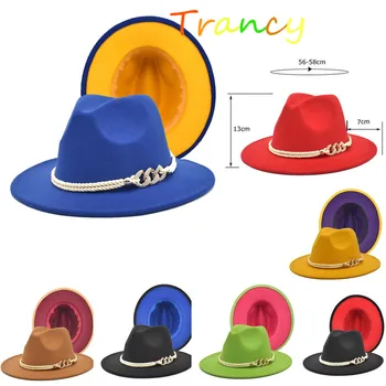 fedoras široký okraj klobúka Panama plstený klobúk pre mužov jazz klobúk cirkvi top spp britských žien, čiapky pre mužov шляпа женская