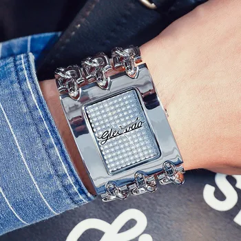 G&D dámske Hodinky Luxusné Strieborné náramkové hodinky Quartz Drahokamu Dámy Náramok Hodiniek Relojes Mujer relogio feminino Hodiny Darček