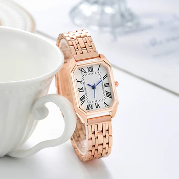 Nové módne zahraničného obchodu legovanej ocele pásmo oceľové reťaze hodinky dámy veľkoobchod quartz watch21