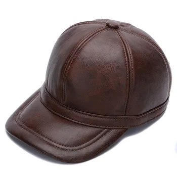 originálne kožené mužov šiltovku klobúk vysoko kvalitné pánske reálnom kožené dospelých pevné nastaviteľné klobúky, čiapky
