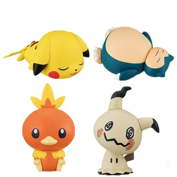 Pokémon Pikachu Eevee Piplup Rowlet Snorlax Mimikyu Mew Gengar Assembing Anime Obrázok Zber Ploche Ornament Vianočný Darček