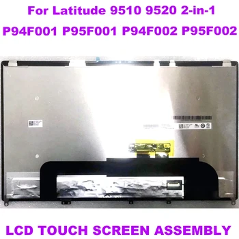Pre Dell Latitude 9510 9520 2-v-1 P94F001 P95F001 P94F002 P95F002 IPS LCD Displej Dotykový Displej Digitalizátorom. Montáž