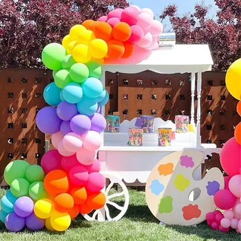 Rainbow Balón Garland Arch Auta Svadby, Narodeniny, Party Dekorácie Deti Globos Multicolor Latex Balónikov Krstu Dieťa Sprcha