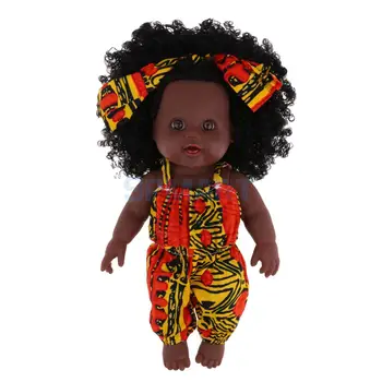 Realistické Dievča Bábiku - Reborn 12inch Africké Čierne Kučeravé Vlasy Deti Narodeninám Festival Prítomný