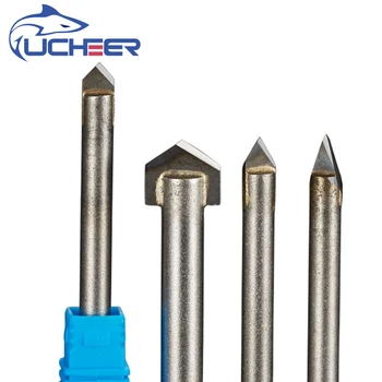 UCHEER 1pc 6/8mm stopka karbidu zliatiny kameň gravírovanie bitov CNC gravírovanie fréza zliatiny Router Bitov Kameň Rezbárske Nástroje