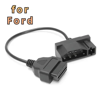 Vysoko Kvalitné 7 Pinová OBD1 na OBD2 OBDII 16 Pin Diagnostické Adaptér Kábel pre Ford