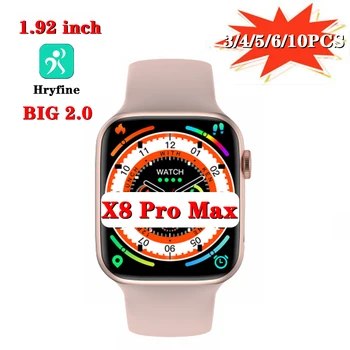 X8 Pro Max Smart Hodinky 3/4/5/6/10PCS VEĽKÉ 1.92 palcový Veľkoobchod Ženy Muži Rýchlej Športové Spánku Monitorovanie Srdcovej frekvencie Smart Hodinky