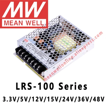 Znamená Dobre LRS-100-3.3 V, 5V 12V 15V 24V 36V 48V Prepínanie Napájací zdroj meanwell AC/DC 100W jedným výstupným napätím
